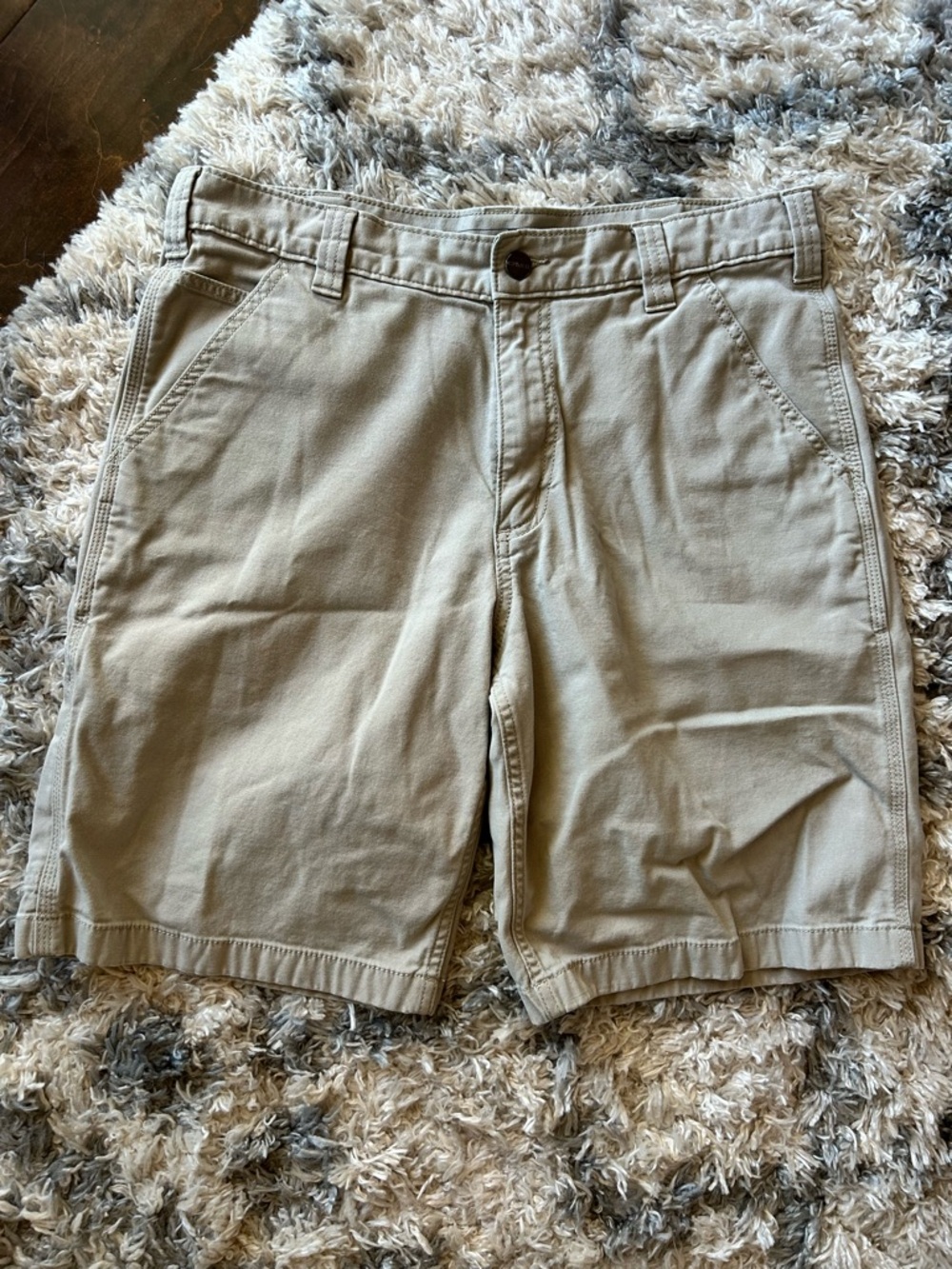 Carhartt Men's Tan Flat-Front Work Shorts